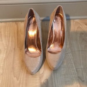 BCBG Snakeskin Nude Beige Heel